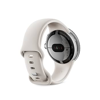 Google Pixel Watch - Polished Silver, Chalk Band, WiFi/BT, 41mm